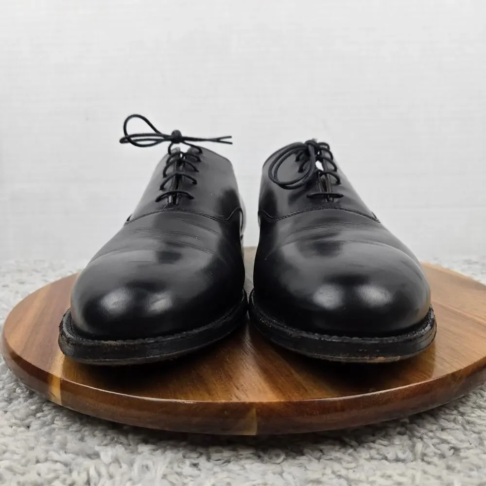 Alden Mens 12D 932 Plain Toe Balmoral Black Leather Business Oxford Dress Shoe